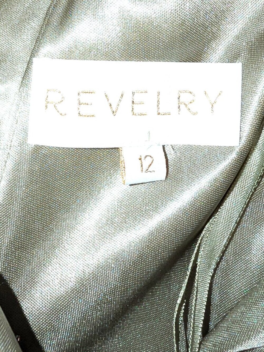 Revelry | Riley Convertible Velvet Dress Formal Sage Green | Size 12 - Picture 2 of 10
